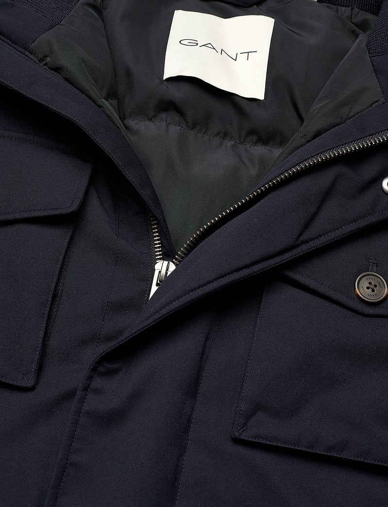 GANT - PADDED FLANNEL FIELD JACKET - forede jakker - night blue - 5