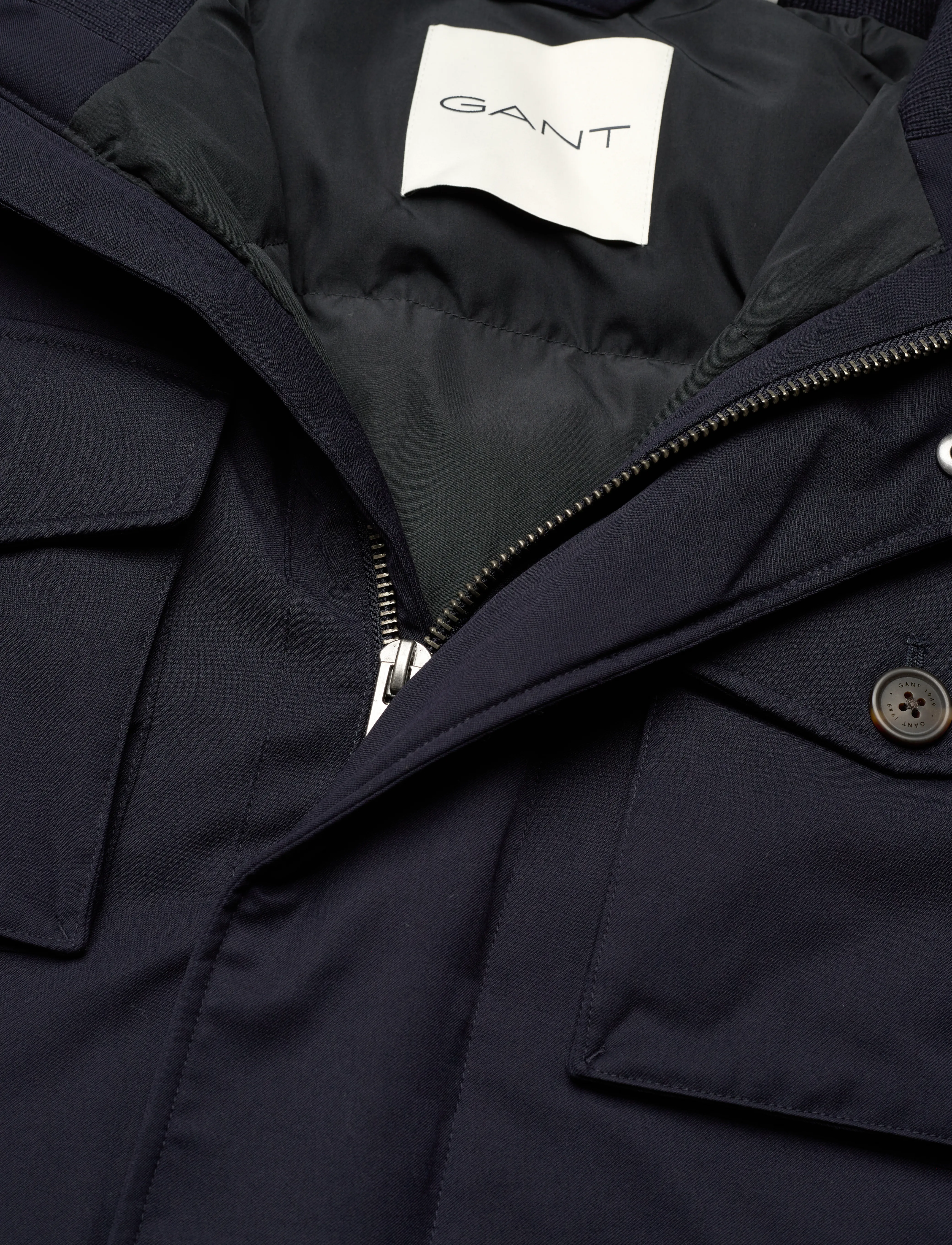 GANT - PADDED  FLANNEL FIELD JACKET - night blue - 5