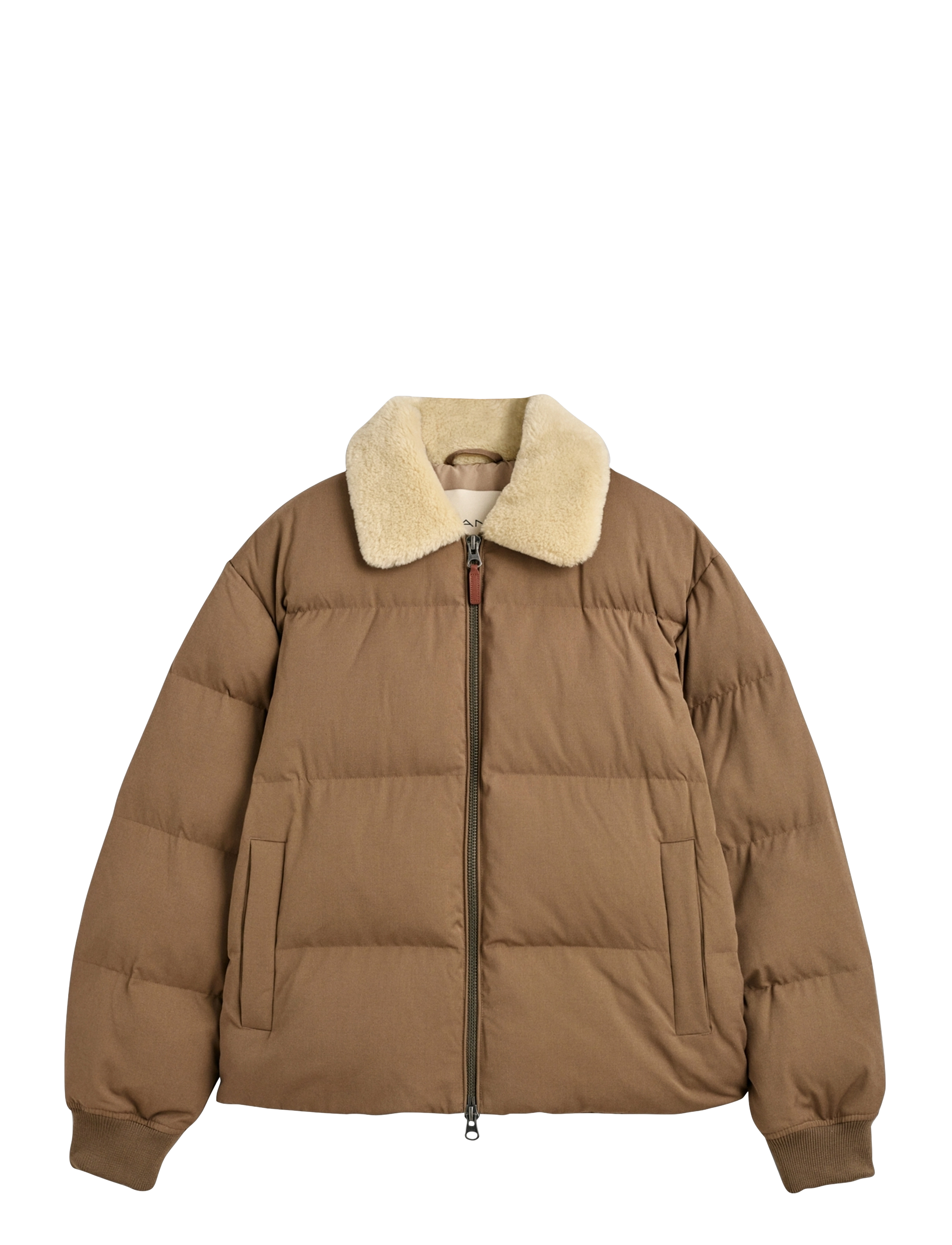 GANT - PADDED FLANNEL PUFFER JACKET - desert brown - 1