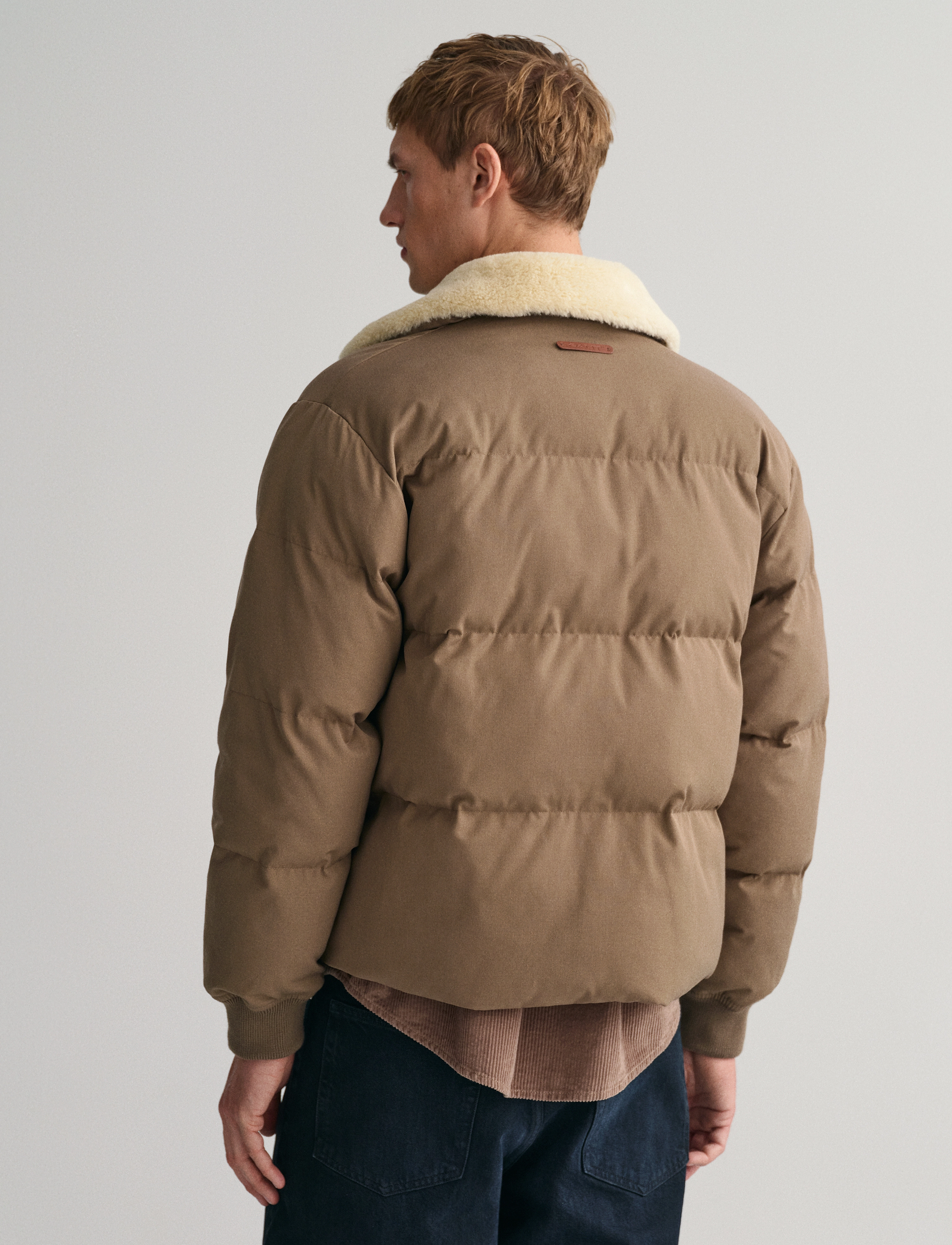 GANT - PADDED FLANNEL PUFFER JACKET - desert brown - 2