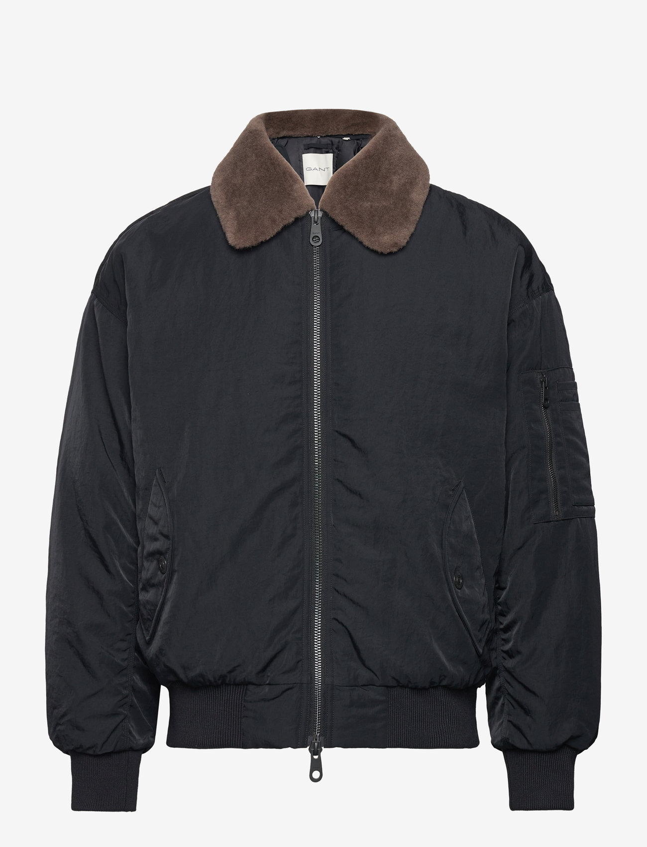 GANT - OVERSIZED FLIGHT BOMBER JACKET - black - 0