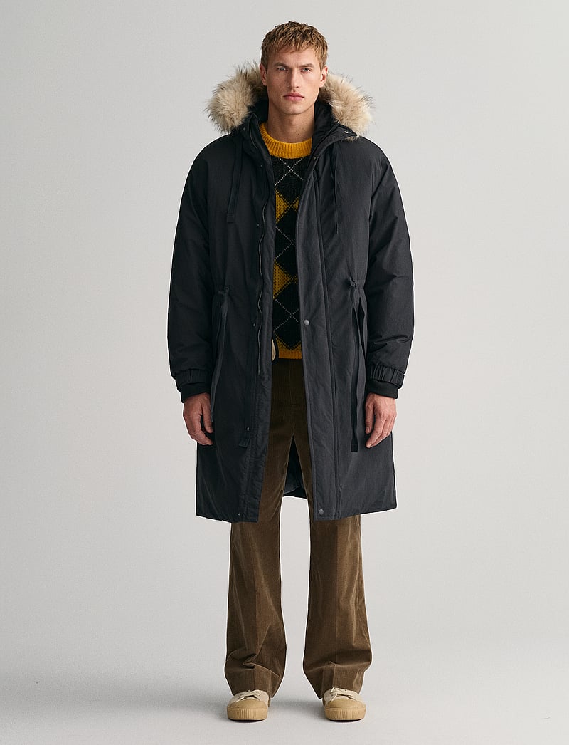GANT - OVERSIZED 2 IN 1 DOWN PARKA - talvejoped - black - 0