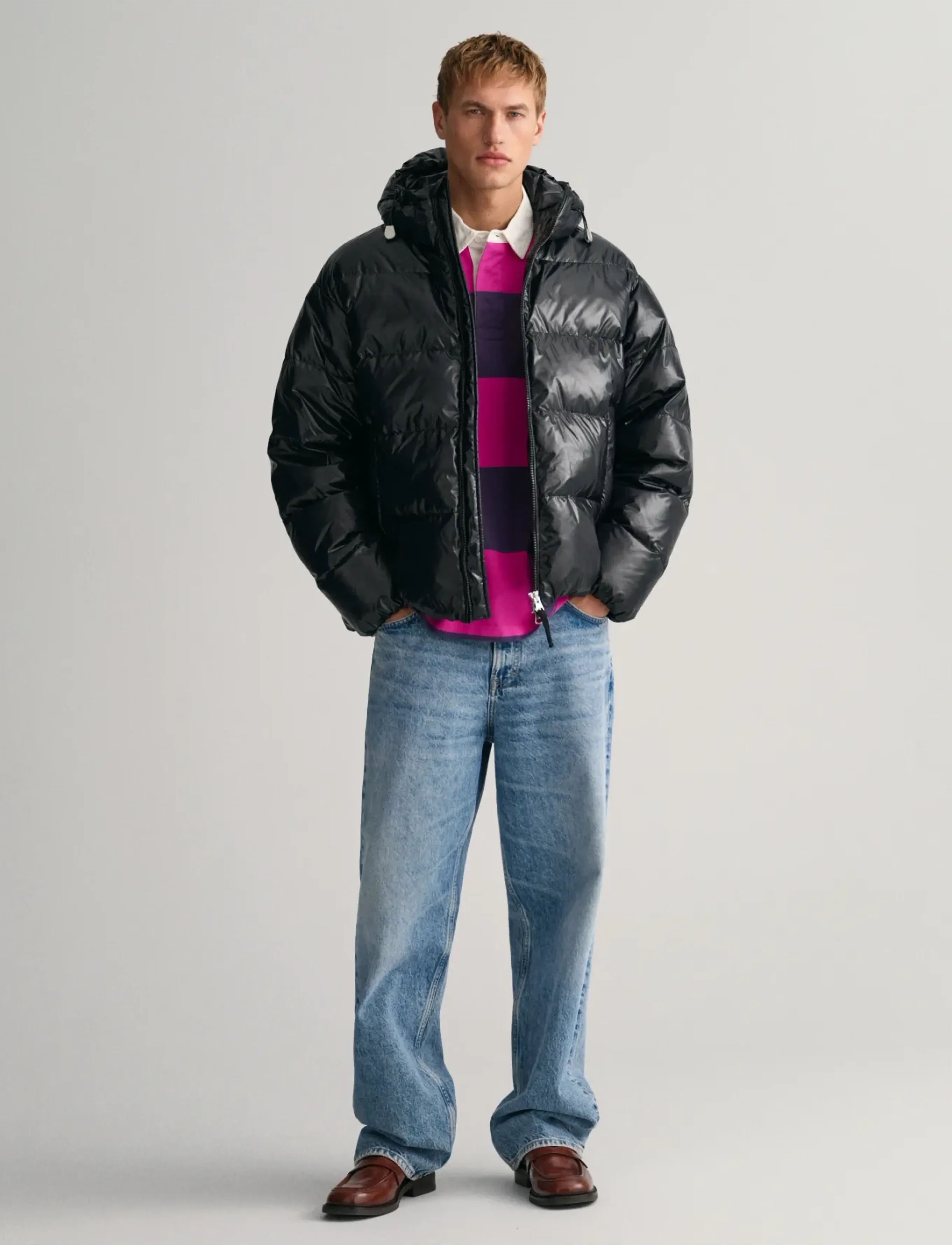 GANT - OVERSIZED SHINY DOWN PUFFER JACKET - black - 5