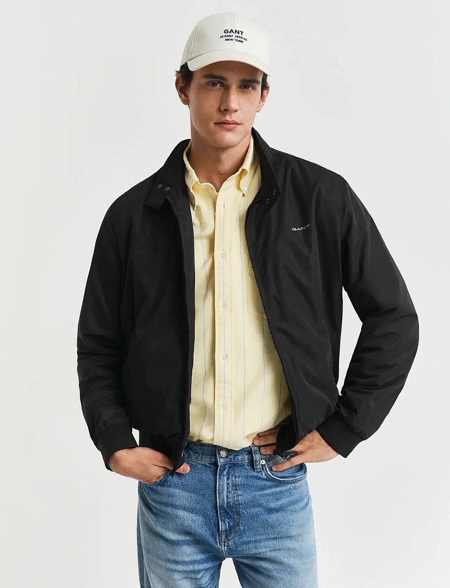 Gant - LIGHTWEIGHT HARRINGTON JACKET - light jackets - black - 0