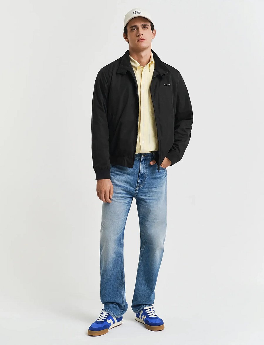 Gant - LIGHTWEIGHT HARRINGTON JACKET - leichte jacken - black - 5