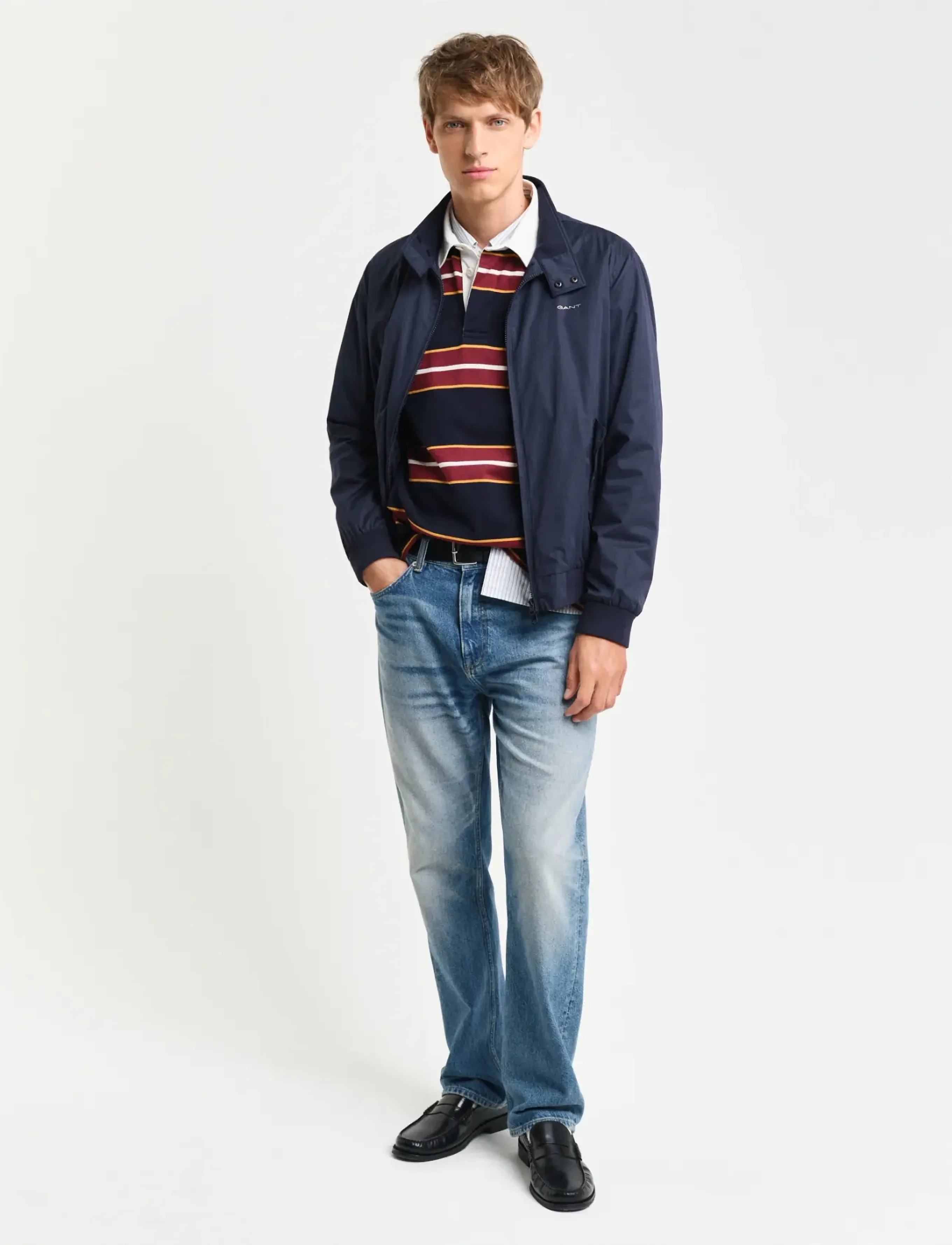 Gant - LIGHTWEIGHT HARRINGTON JACKET - tunna jackor - evening blue - 5