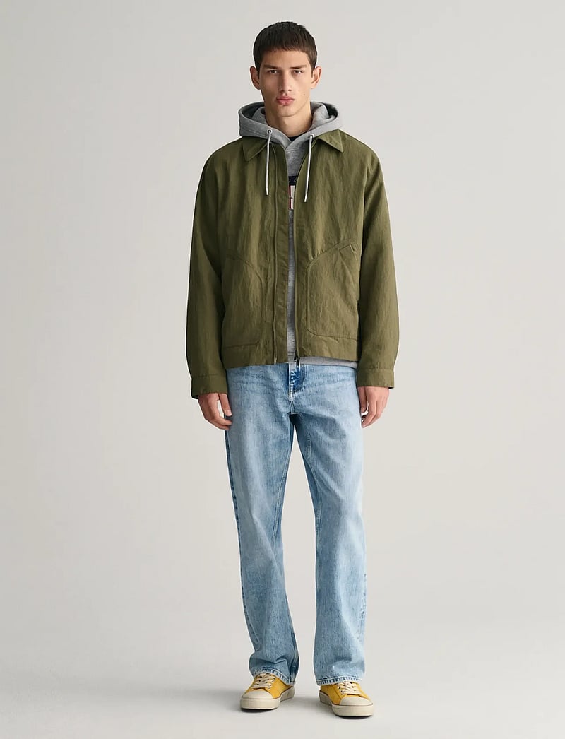 Gant - NYLON JACKET - light jackets - dull pistacchio - 5
