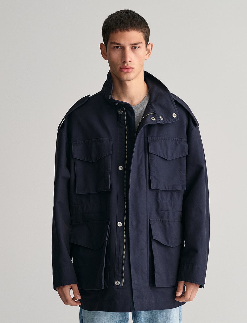 GANT - COTTON FIELD JACKET - vindjakker - evening blue - 0