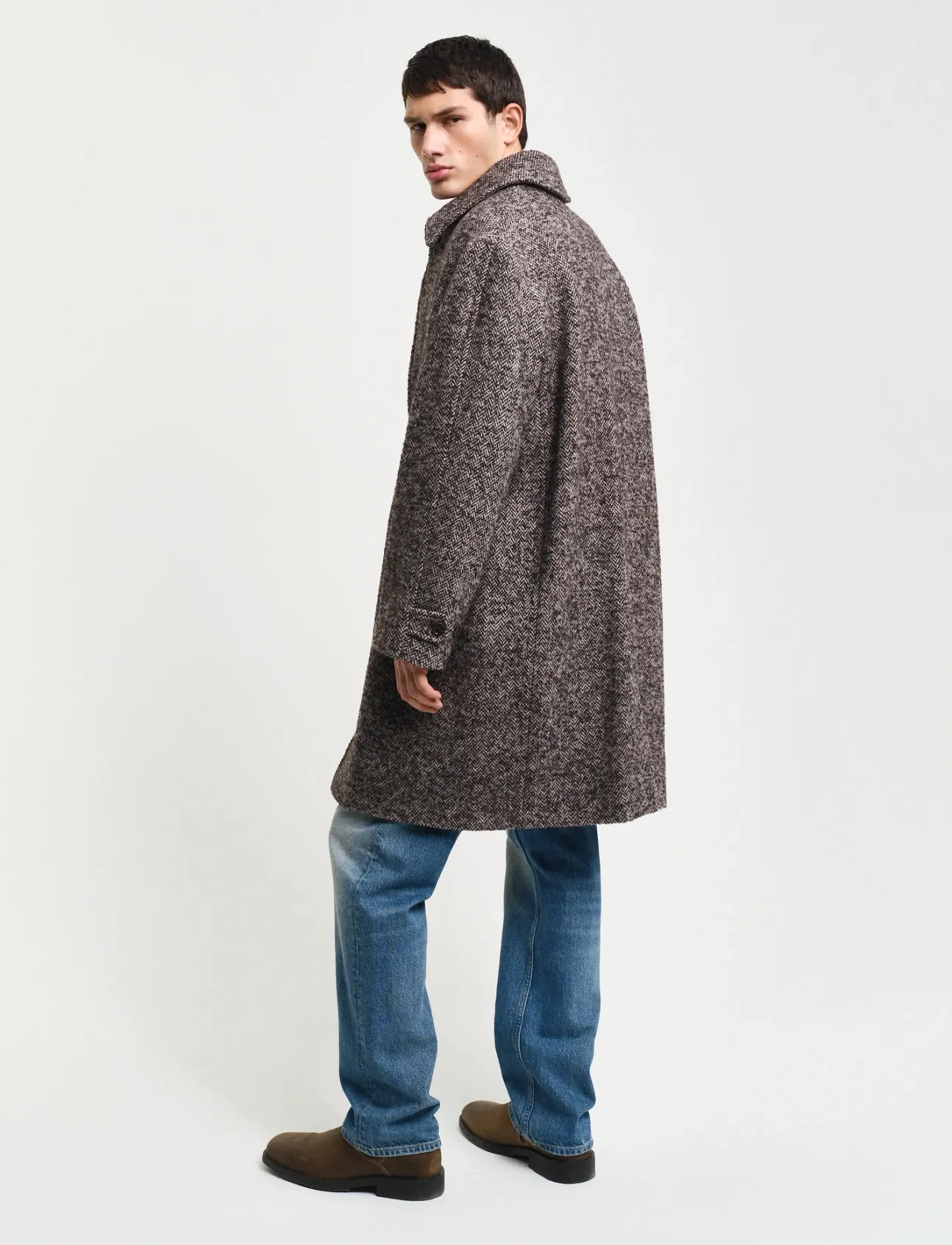 GANT - WOOL CAR COAT - deep brown - 3