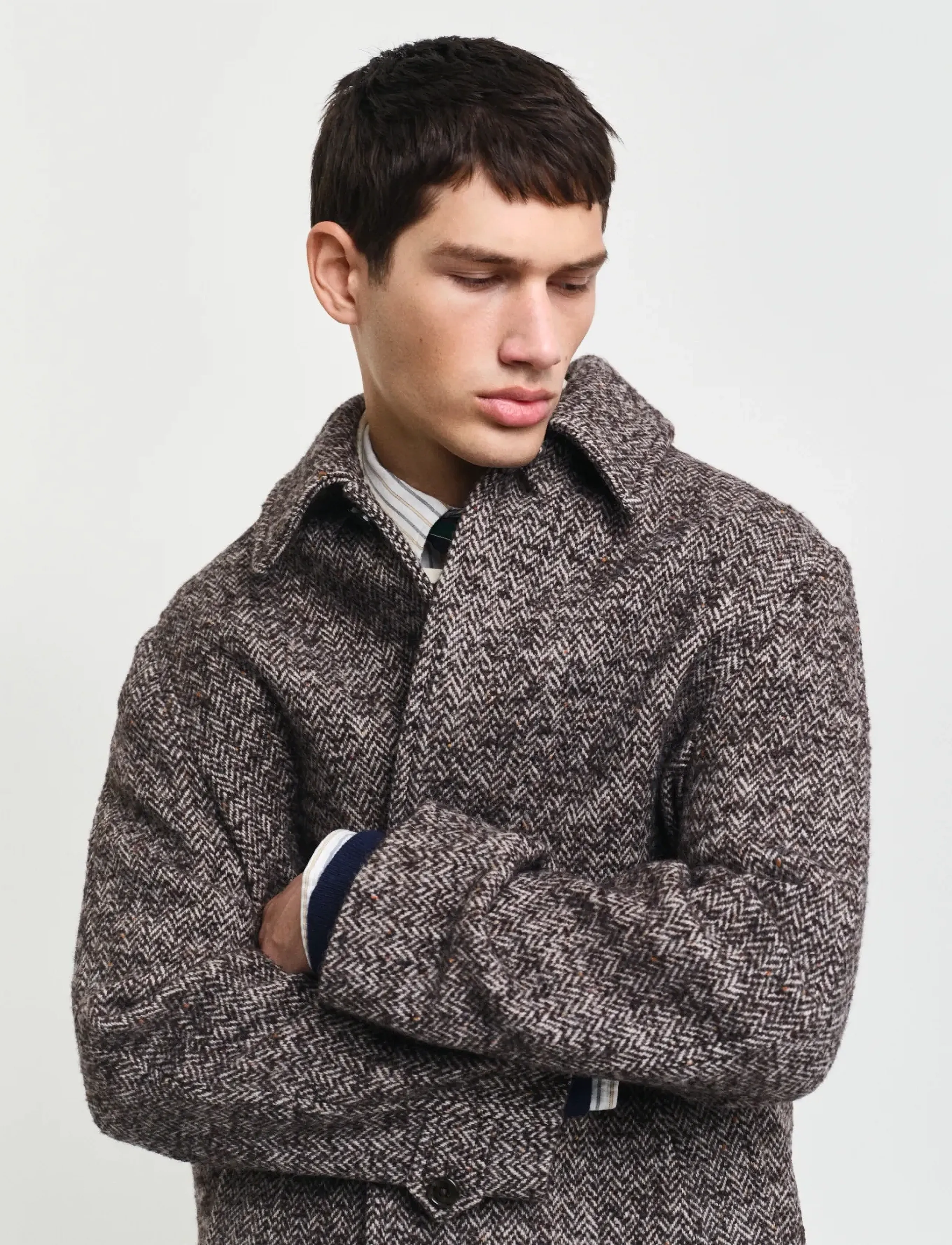 GANT - WOOL CAR COAT - deep brown - 4
