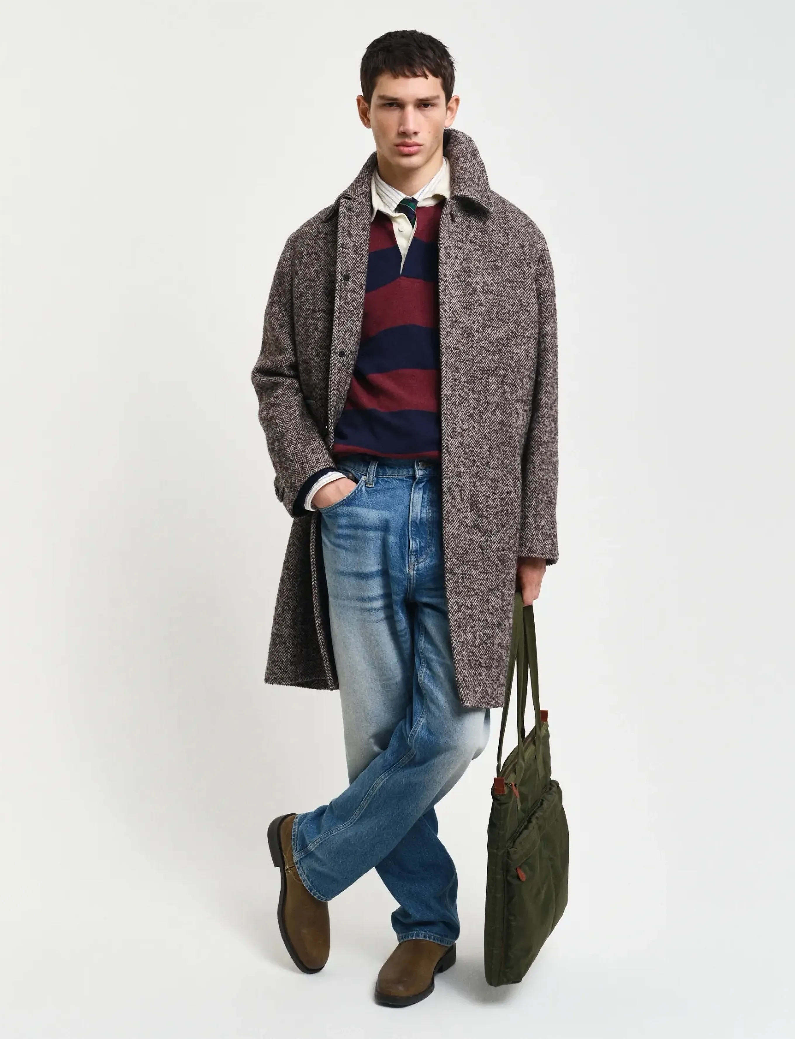 GANT - WOOL CAR COAT - deep brown - 5