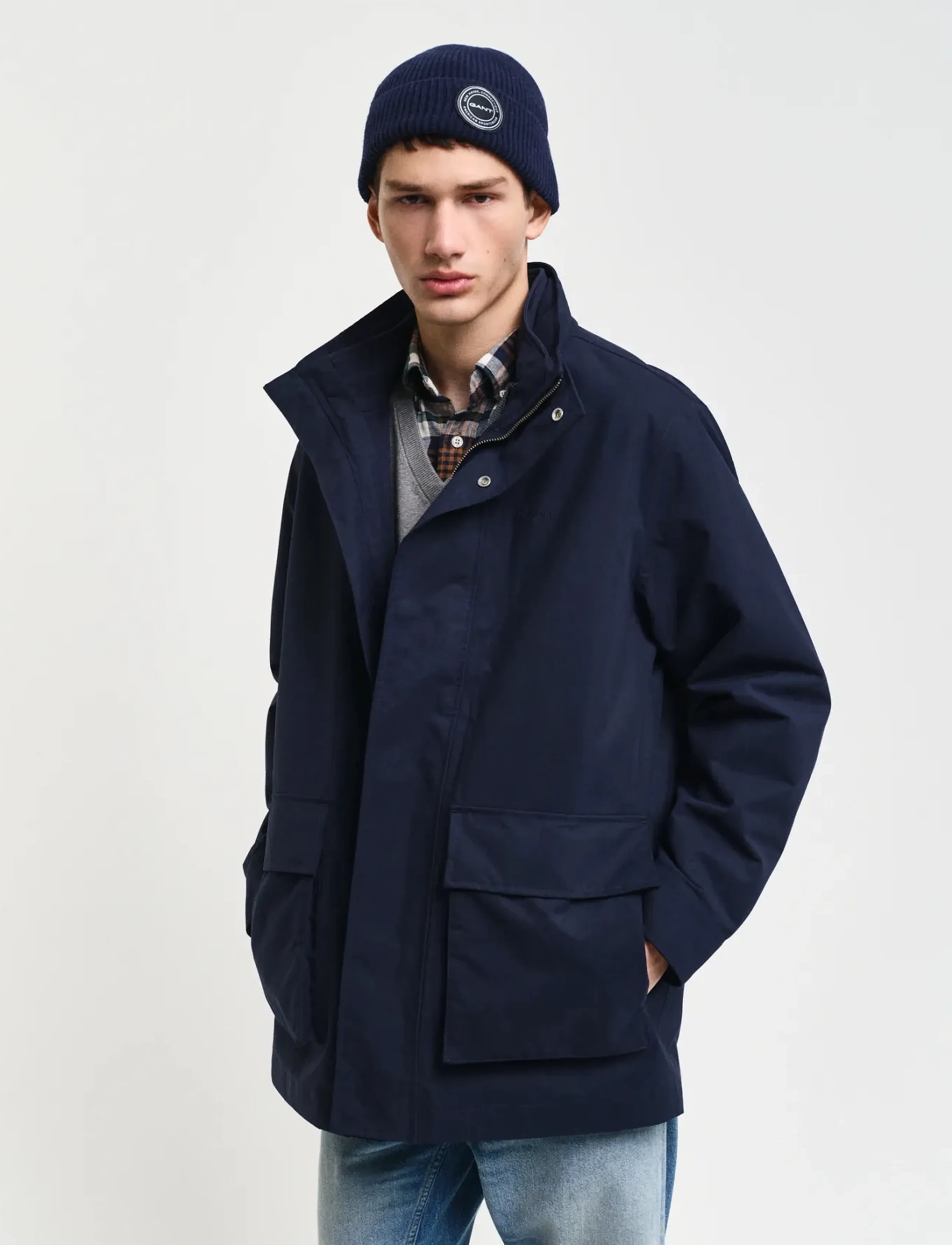 Gant Double Jacket, X3XL, Blue, Jakker > Vatterede Jakker, Herre