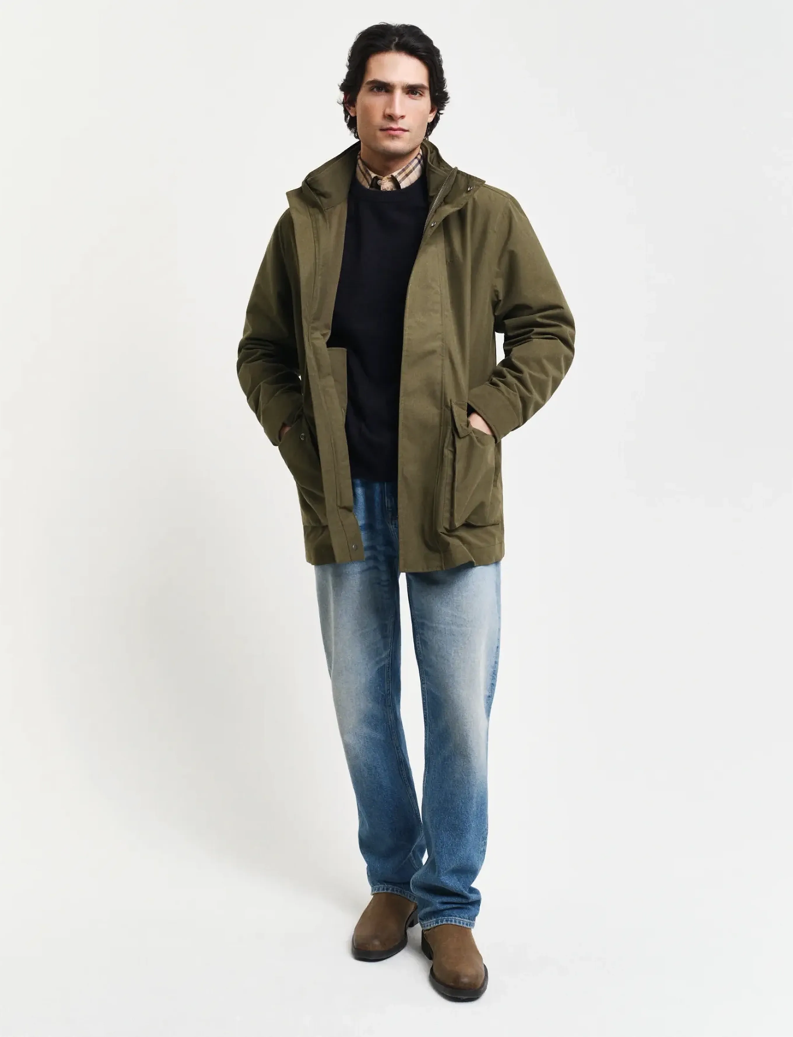 Gant - DOUBLE JACKET - vinterjakker - juniper green - 4