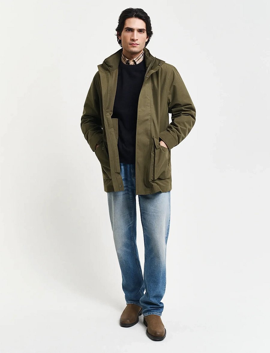 Gant - DOUBLE JACKET - paminkštintosios striukės - juniper green - 4