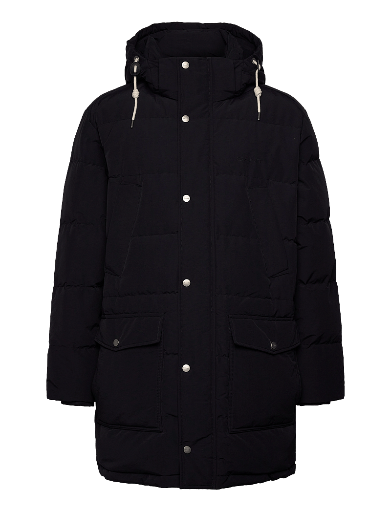 GANT - HEAVY DOWN MID LENGTH JACKET - parkas - ebony black - 1