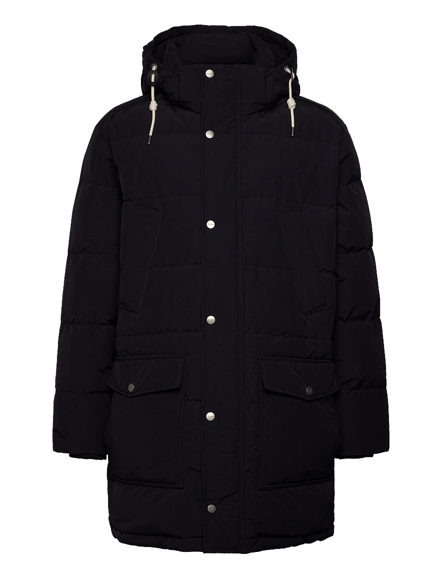 Gant - HEAVY DOWN MID LENGTH JACKET - gefütterte jacken - ebony black - 1