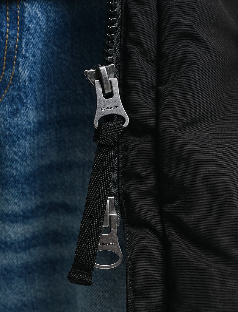 GANT - HEAVY DOWN MID LENGTH JACKET - parkas - ebony black - 4