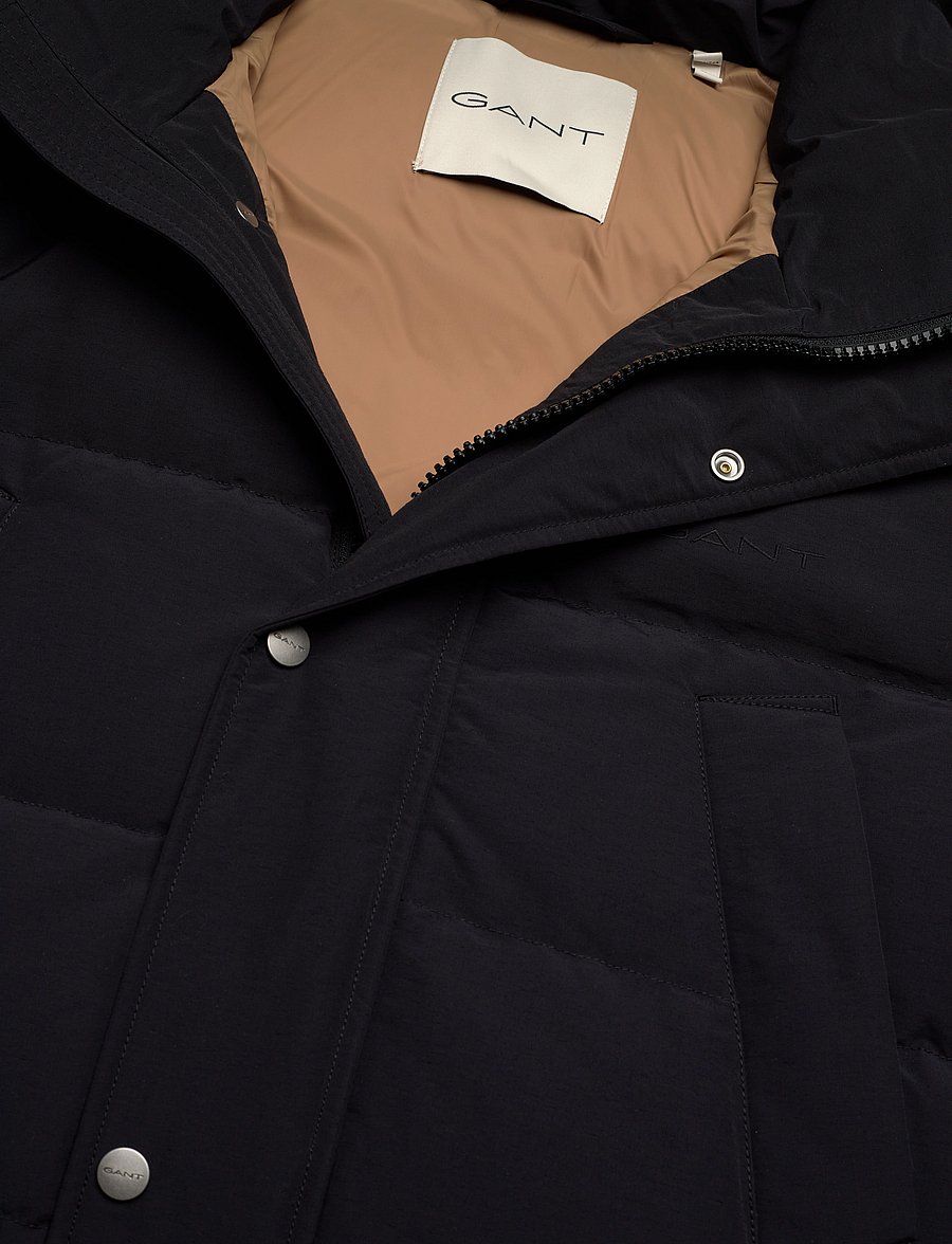 Gant - HEAVY DOWN MID LENGTH JACKET - gefütterte jacken - ebony black - 5