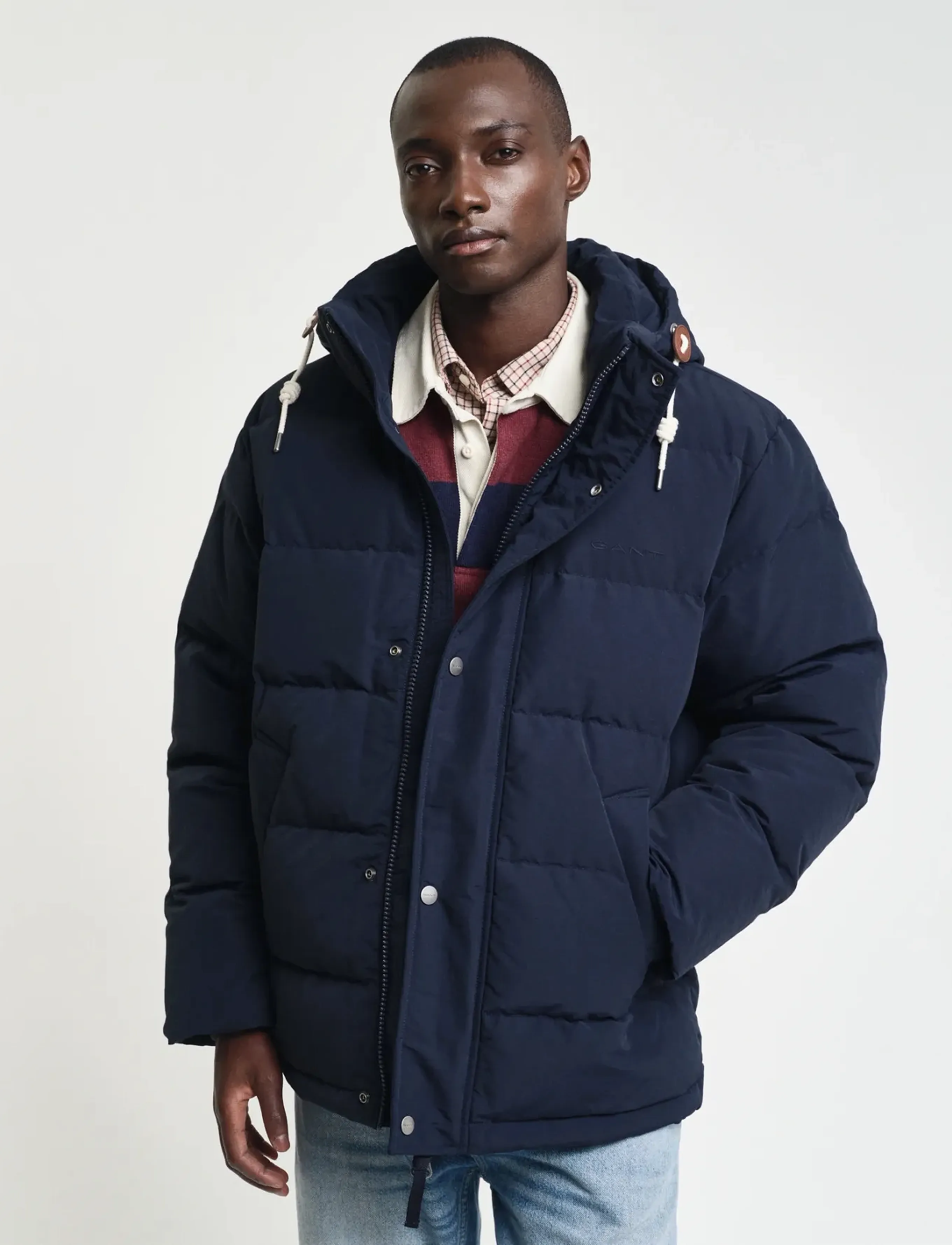 Gant Heavy Down Jacket, 3XL, Jackets, Marineblau - Padded Männerswear