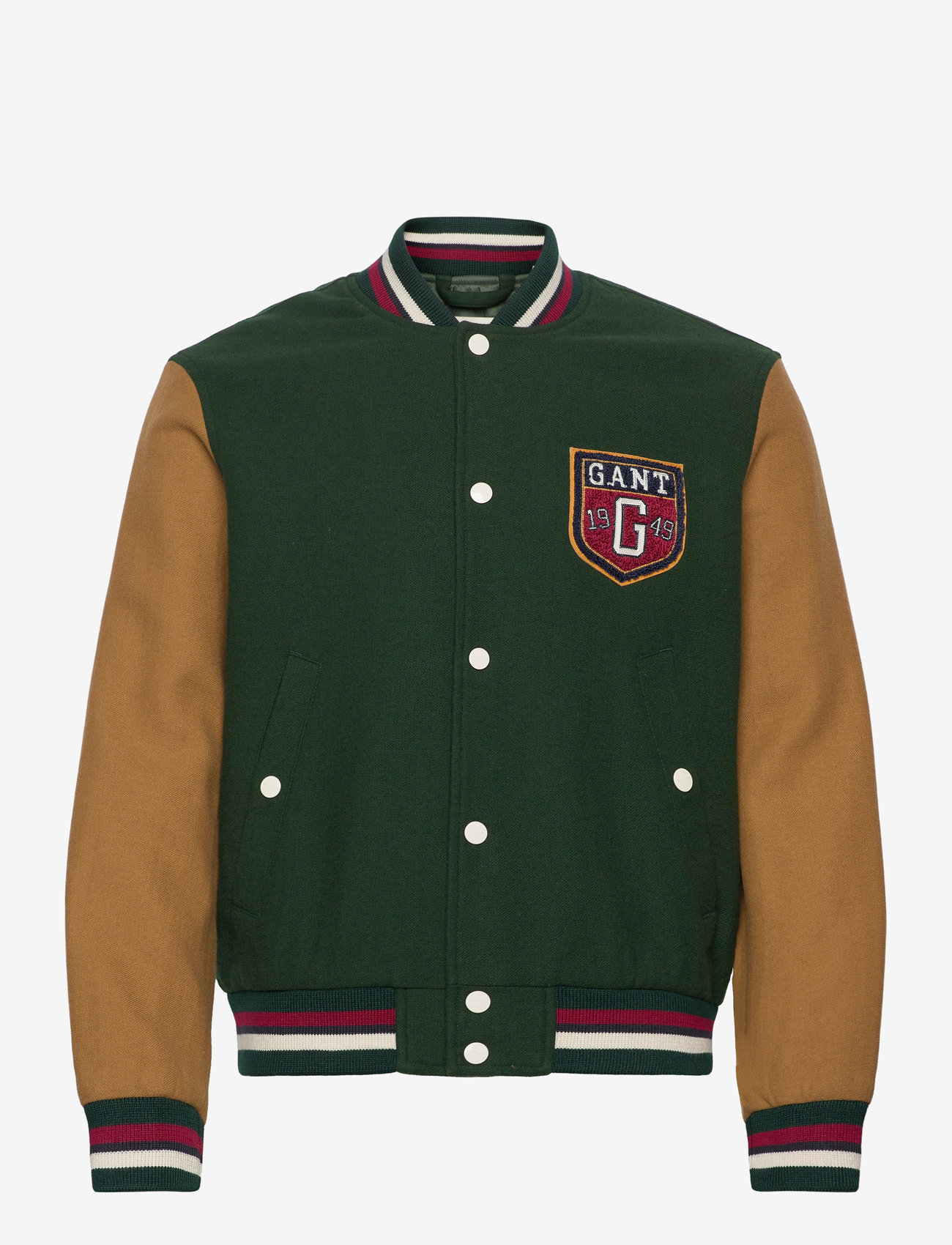 Gant - WOOL BLEND VARSITY JACKET - collegejakker - tartan green - 1