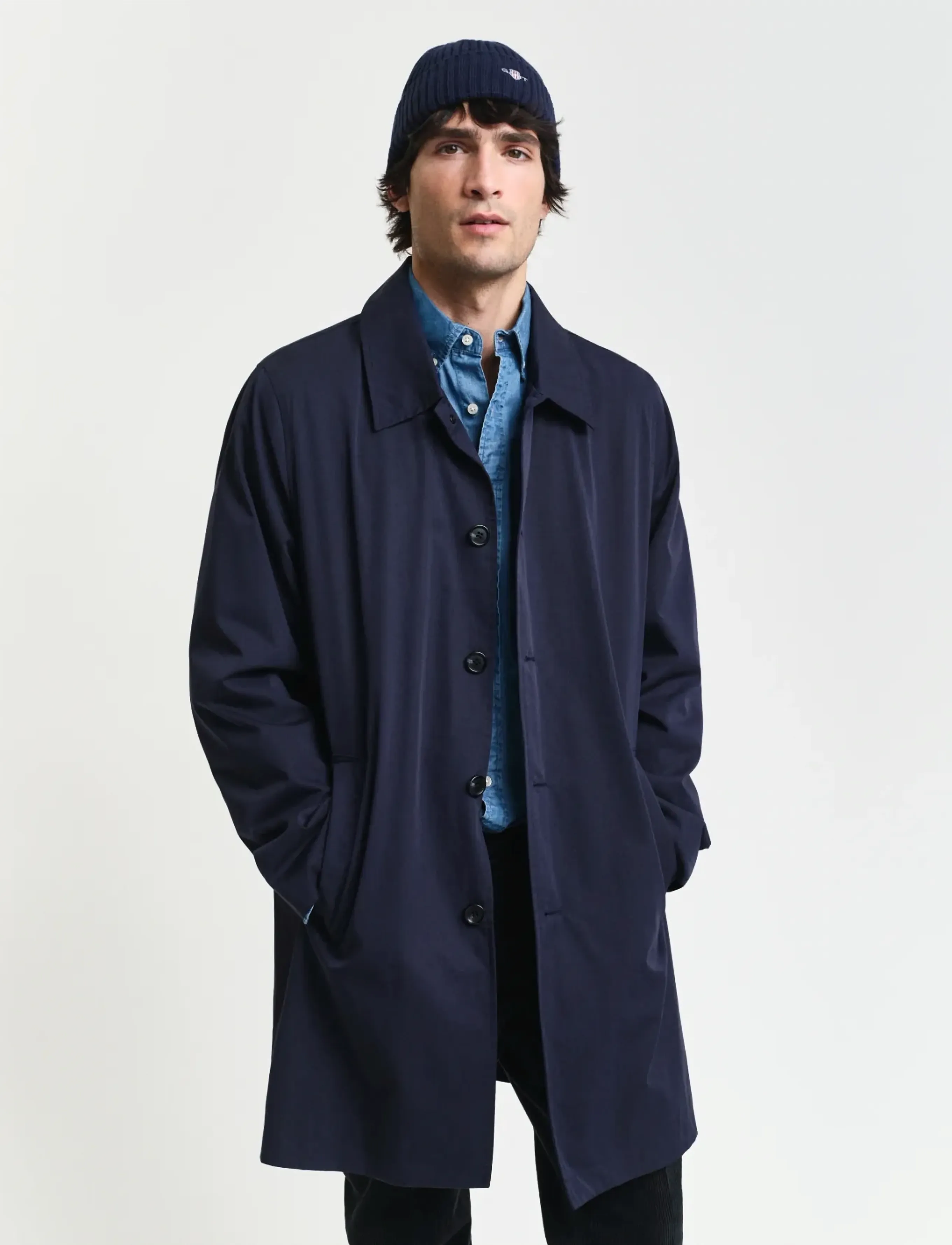 Gant Cotton Car Coat, XL, Coats, Marineblau - Light Männerswear