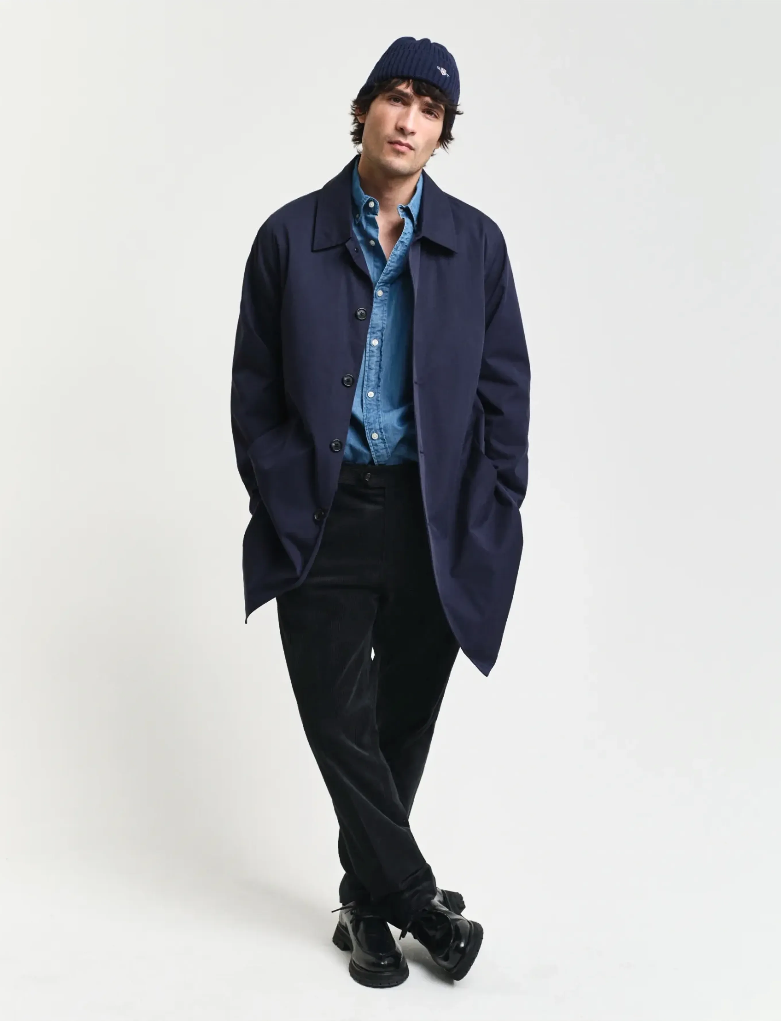 Gant - COTTON CAR COAT - léttar yfirhafnir - evening blue - 5