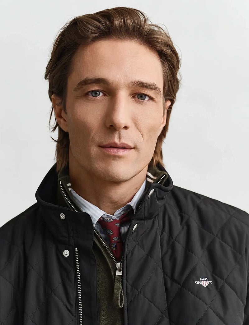 GANT - QUILTED WINDCHEATER MID JACKET - gesteppt - black - 3