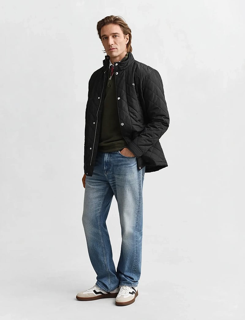 GANT - QUILTED WINDCHEATER MID JACKET - gesteppt - black - 4