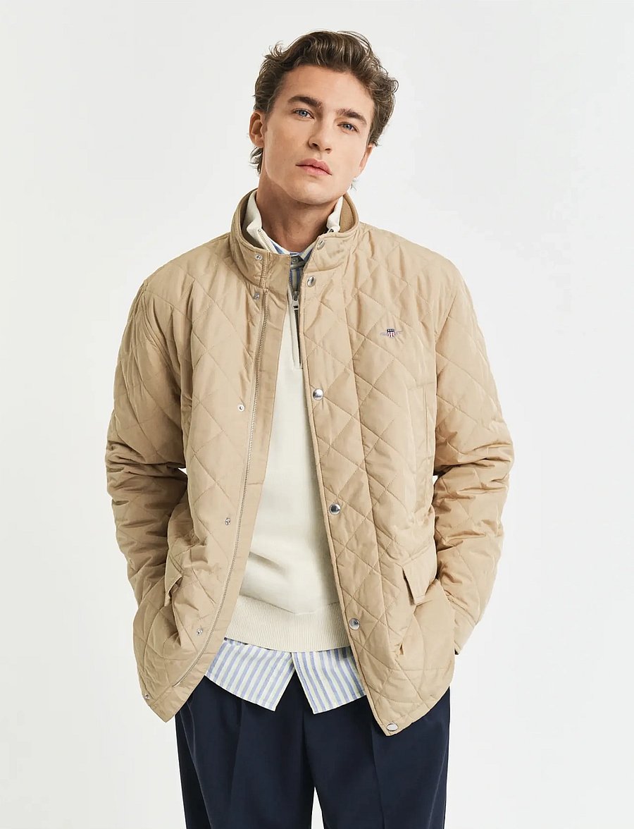 Gant - QUILTED WINDCHEATER MID JACKET - gesteppt - dark khaki - 0