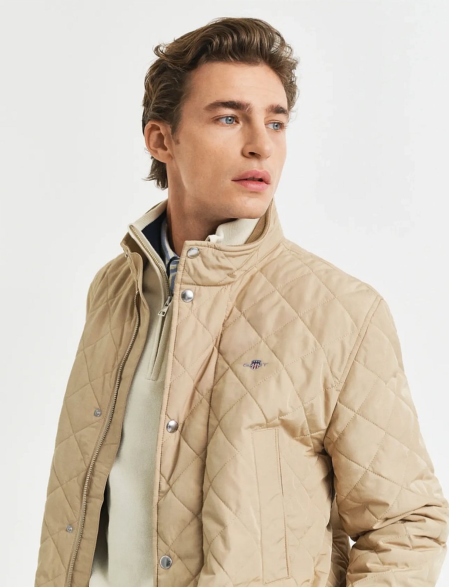 Gant - QUILTED WINDCHEATER MID JACKET - gesteppt - dark khaki - 4
