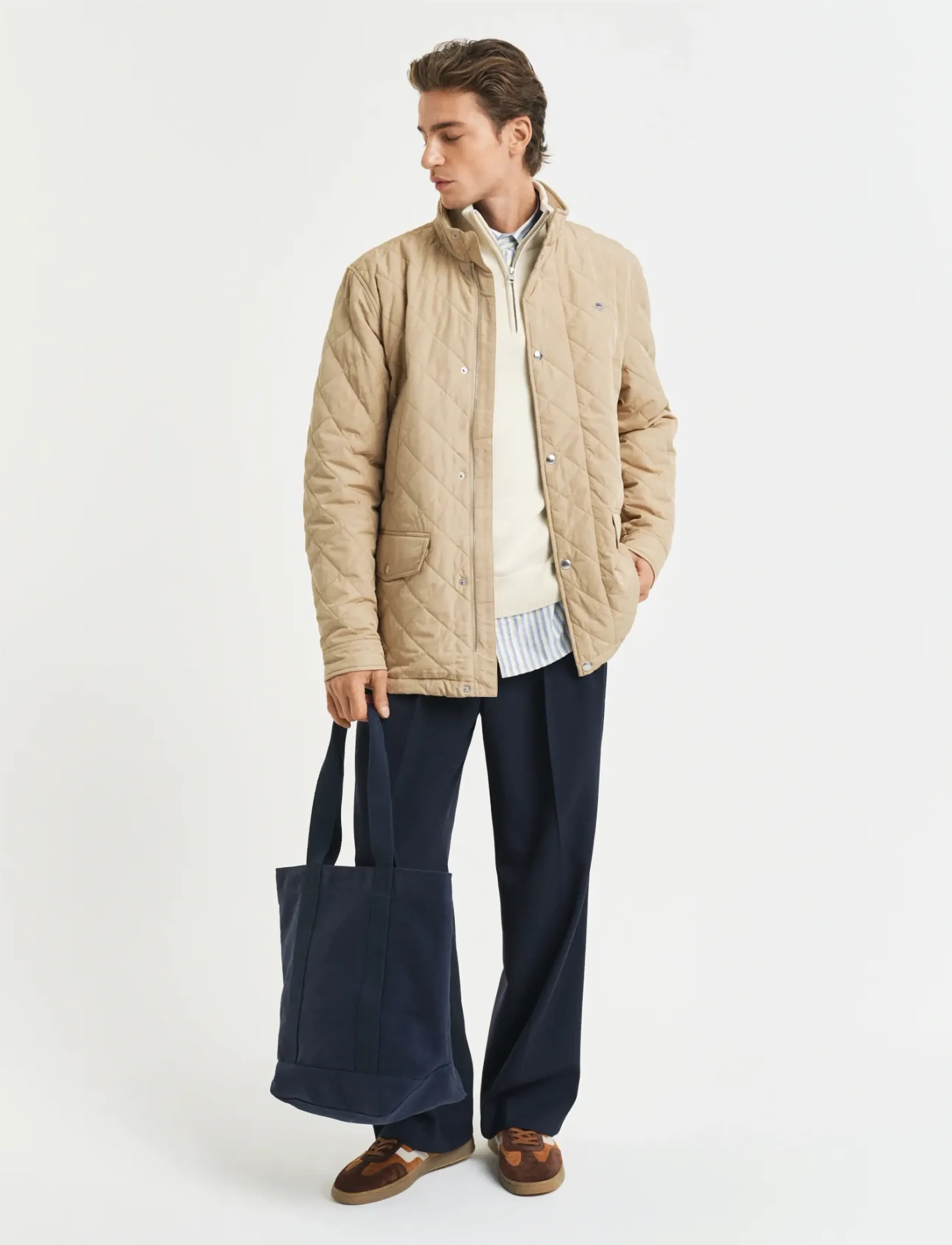 Gant - QUILTED WINDCHEATER MID JACKET - gesteppt - dark khaki - 5