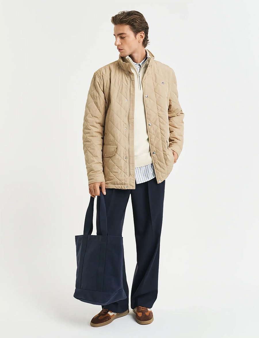 Gant - QUILTED WINDCHEATER MID JACKET - gesteppt - dark khaki - 5