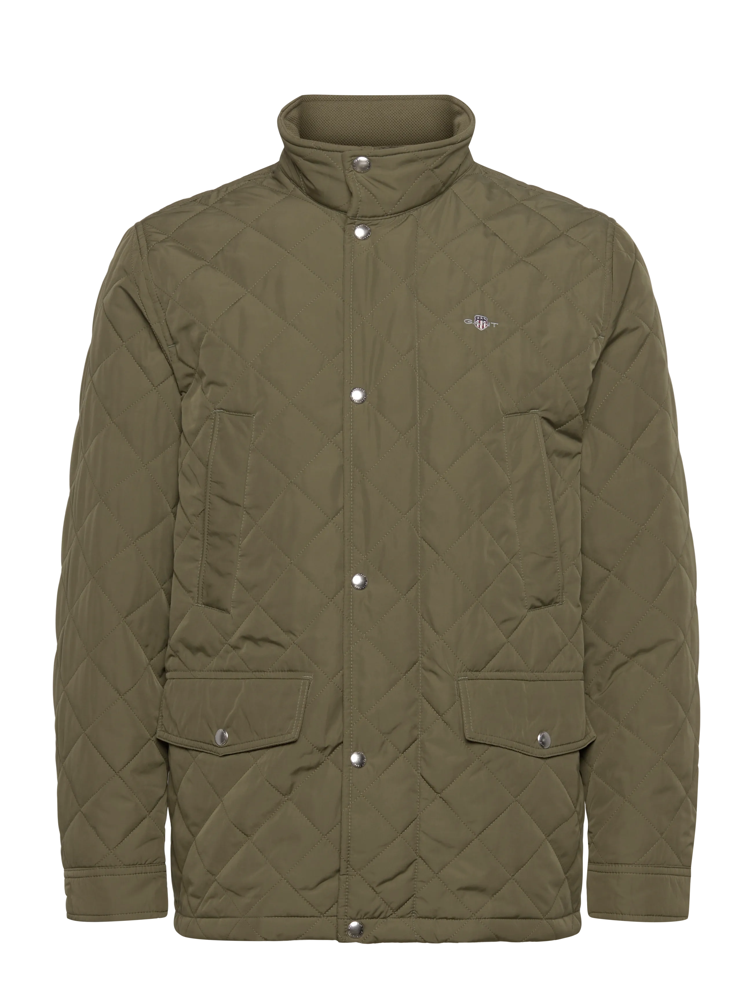 GANT Quilted Windcheater Mid Jacke Khaki - M - Herren