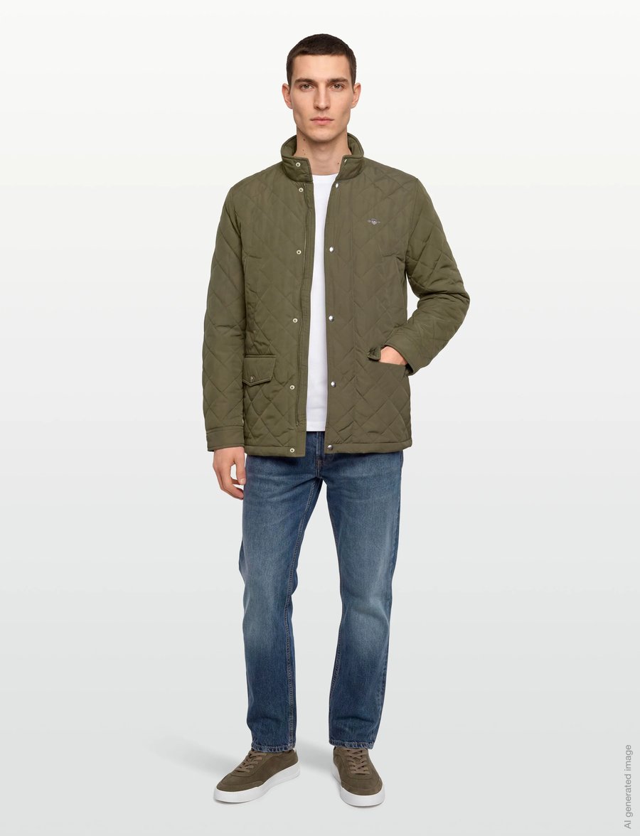 Gant - QUILTED WINDCHEATER MID JACKET - gesteppt - juniper green - 0