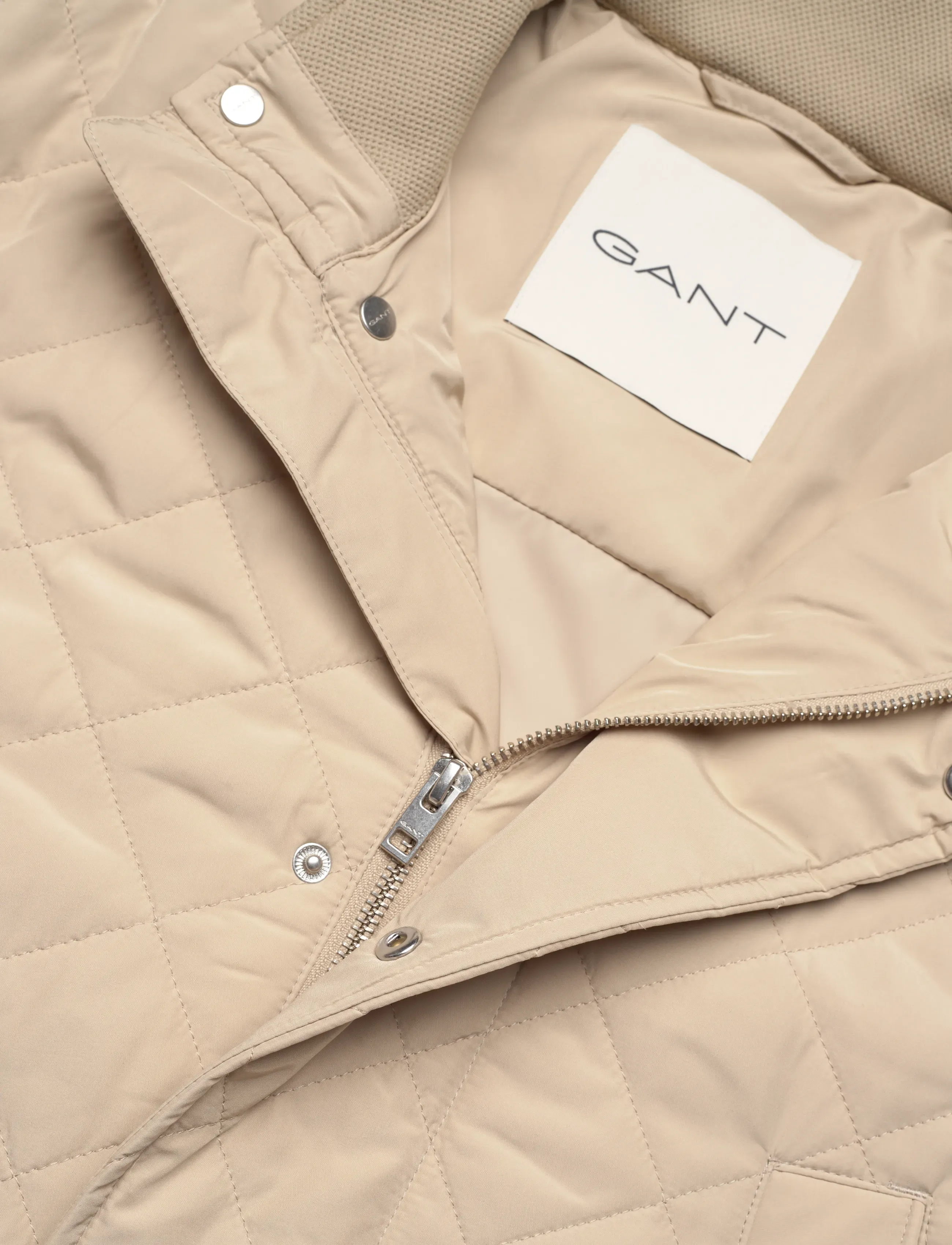 Gant - QUILTED WINDCHEATER MID JACKET - overtøj - oat beige - 5