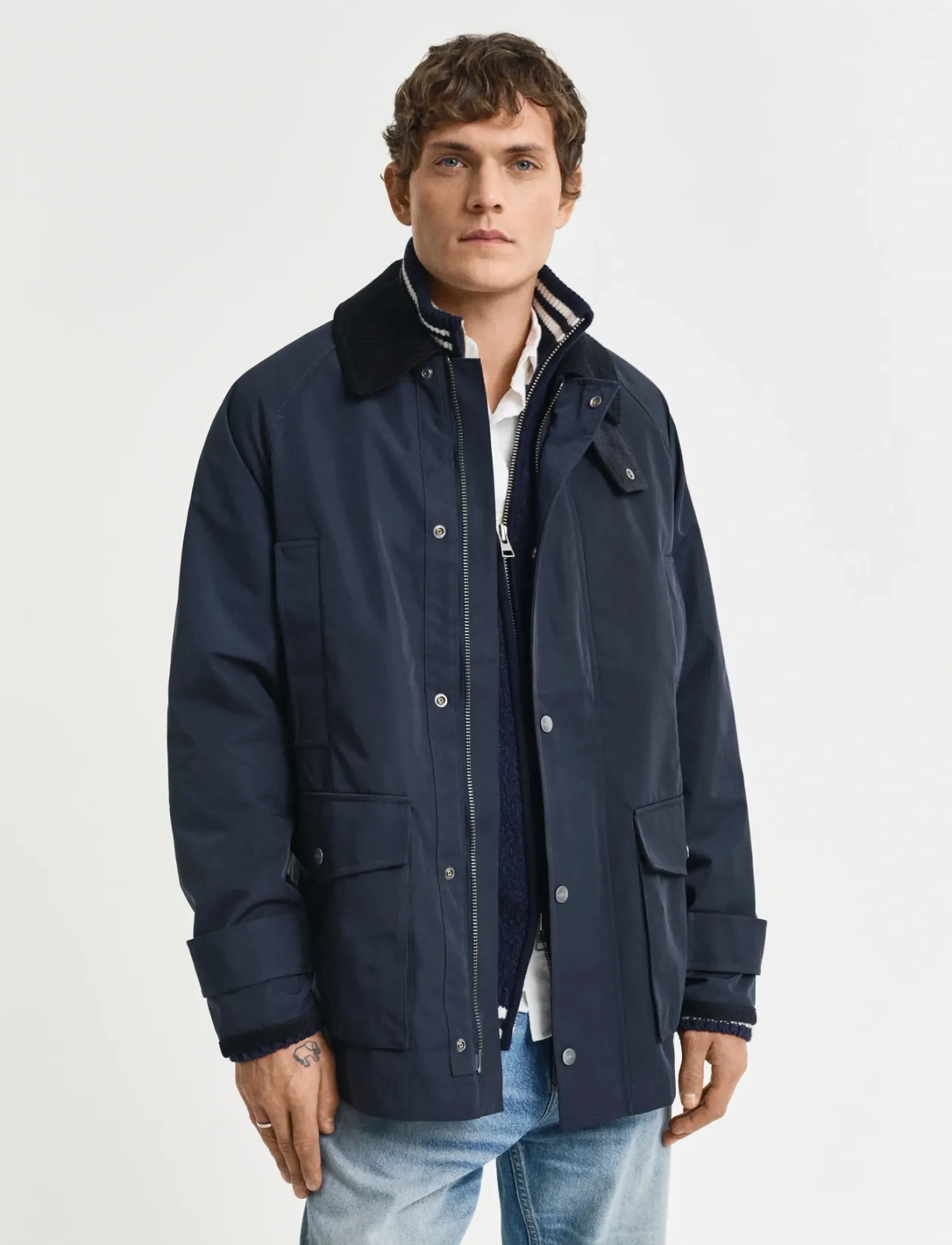 Gant Spring Decker Jacket, XL, Jackets, Marineblau - Light Männerswear