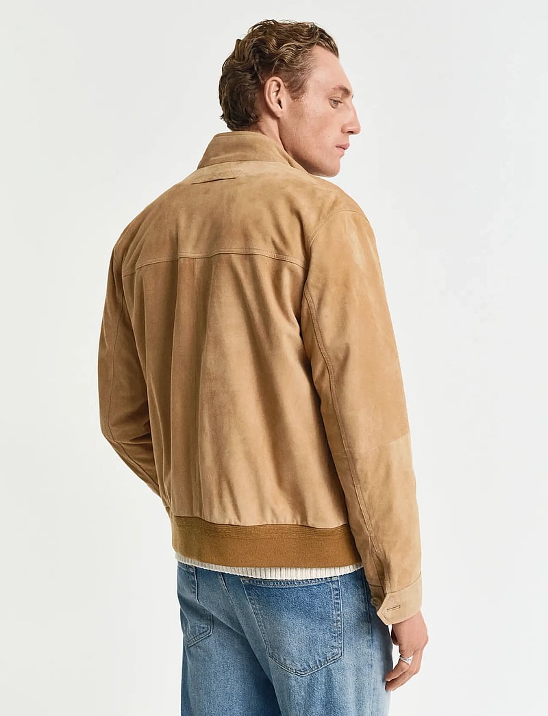 GANT - SUEDE HARRINGTON JACKET - frühlingsjacken - warm khaki - 3