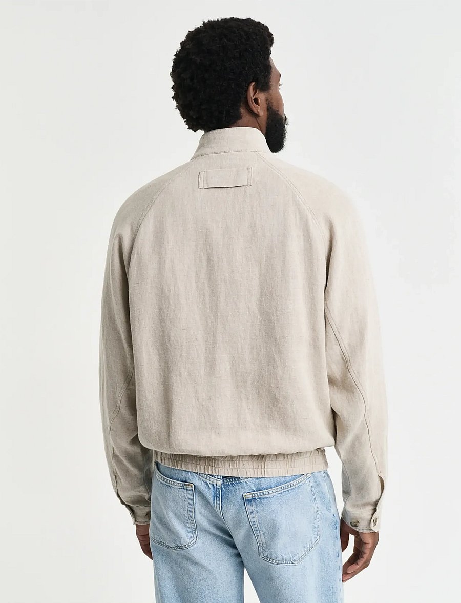 Gant - LINEN HARRINGTON JACKET - leichte jacken - dry sand - 3