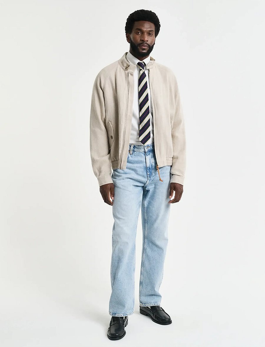 Gant - LINEN HARRINGTON JACKET - leichte jacken - dry sand - 5