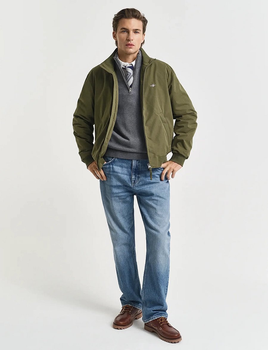 Gant - PADDED HAMPSHIRE JACKET - leichte jacken - moss green - 4