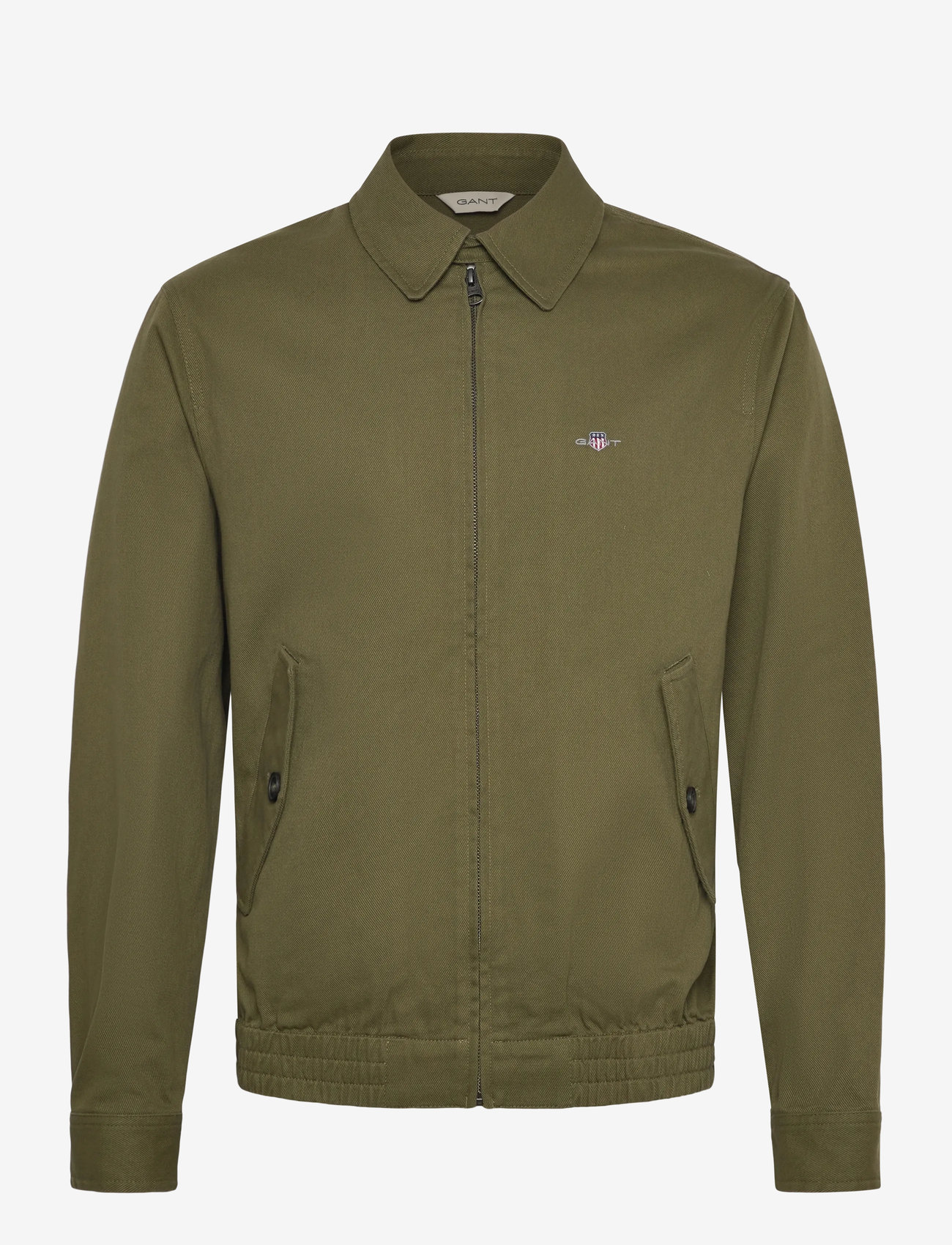 GANT - COTTON TWILL JACKET - leichte jacken - moss green - 0