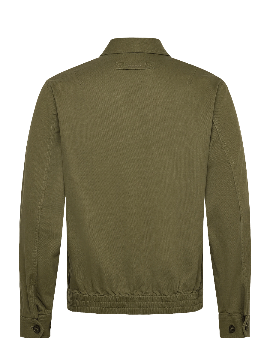 Gant - COTTON TWILL JACKET - forårsjakker - moss green - 1