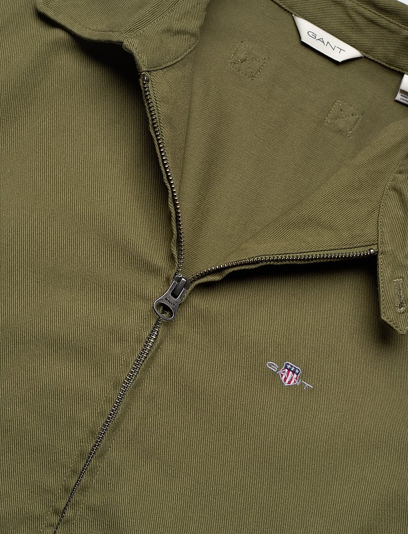 GANT - COTTON TWILL JACKET - leichte jacken - moss green - 2