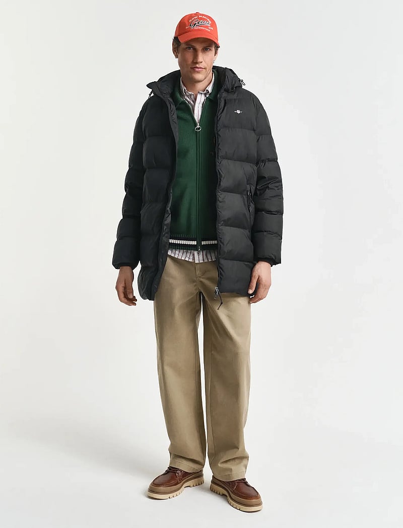 GANT - ACTIVE CLOUD MID LENGTH JKT - fodrade jackor - black - 3
