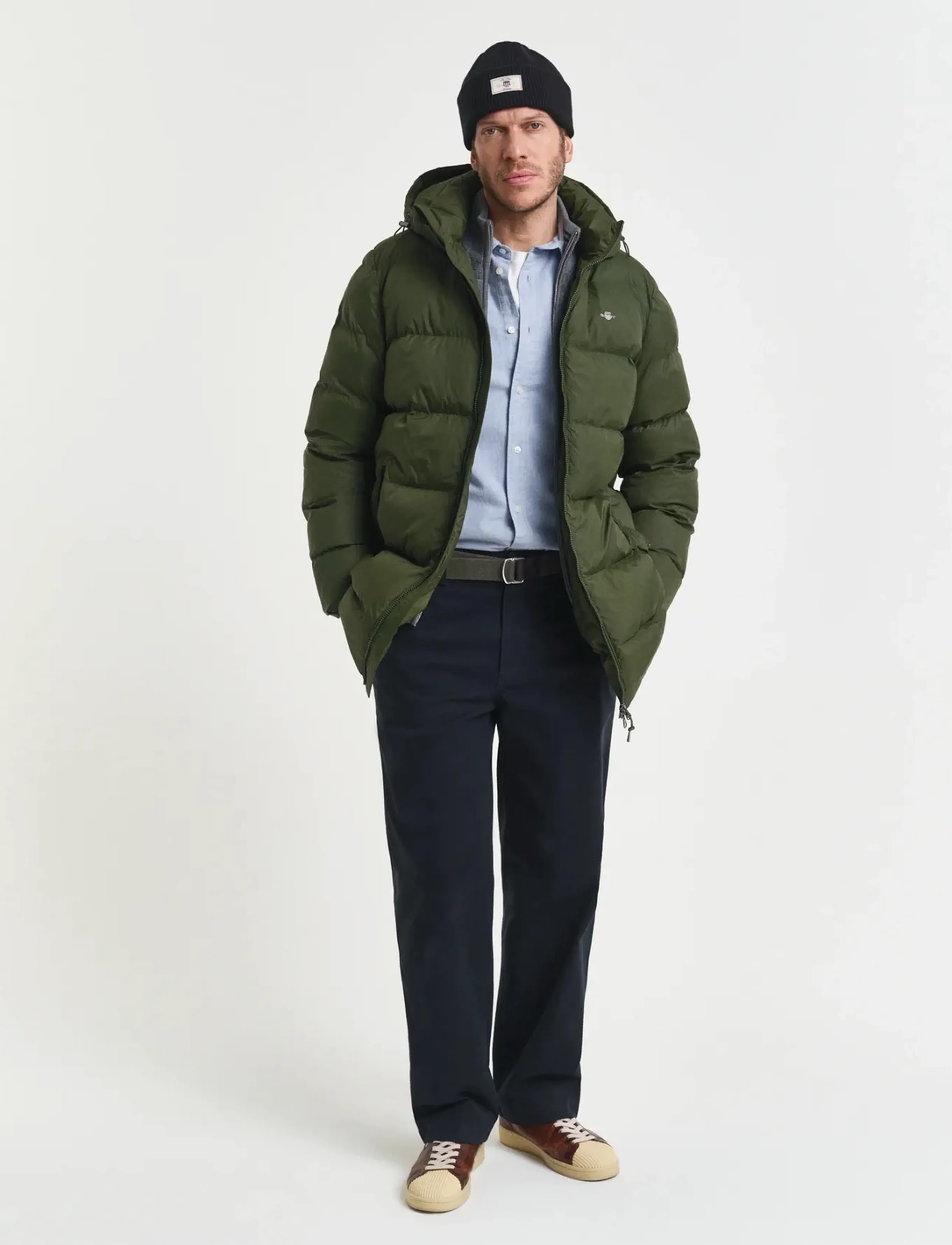 Gant - ACTIVE CLOUD MID LENGTH JKT - padded jackets - country green - 4