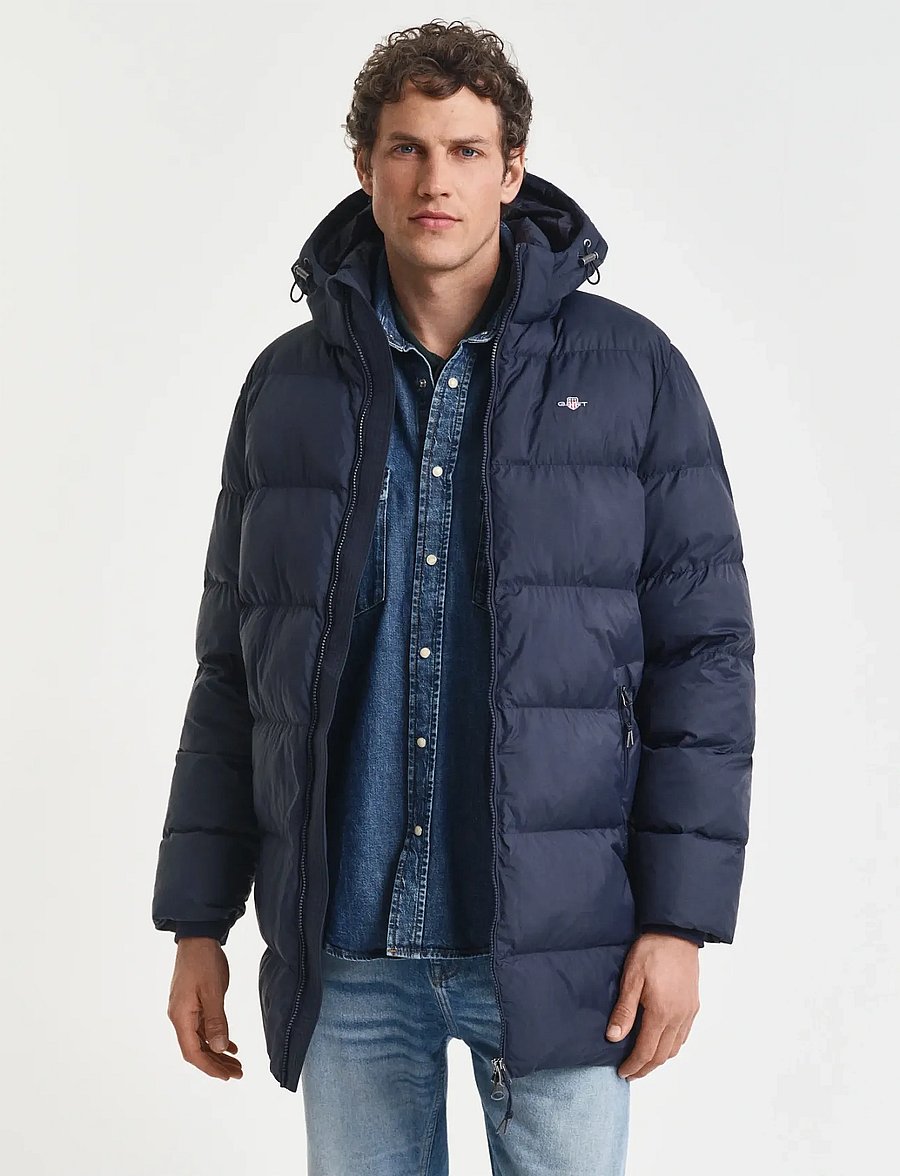 Gant - ACTIVE CLOUD MID LENGTH JKT - gefütterte jacken - evening blue - 0