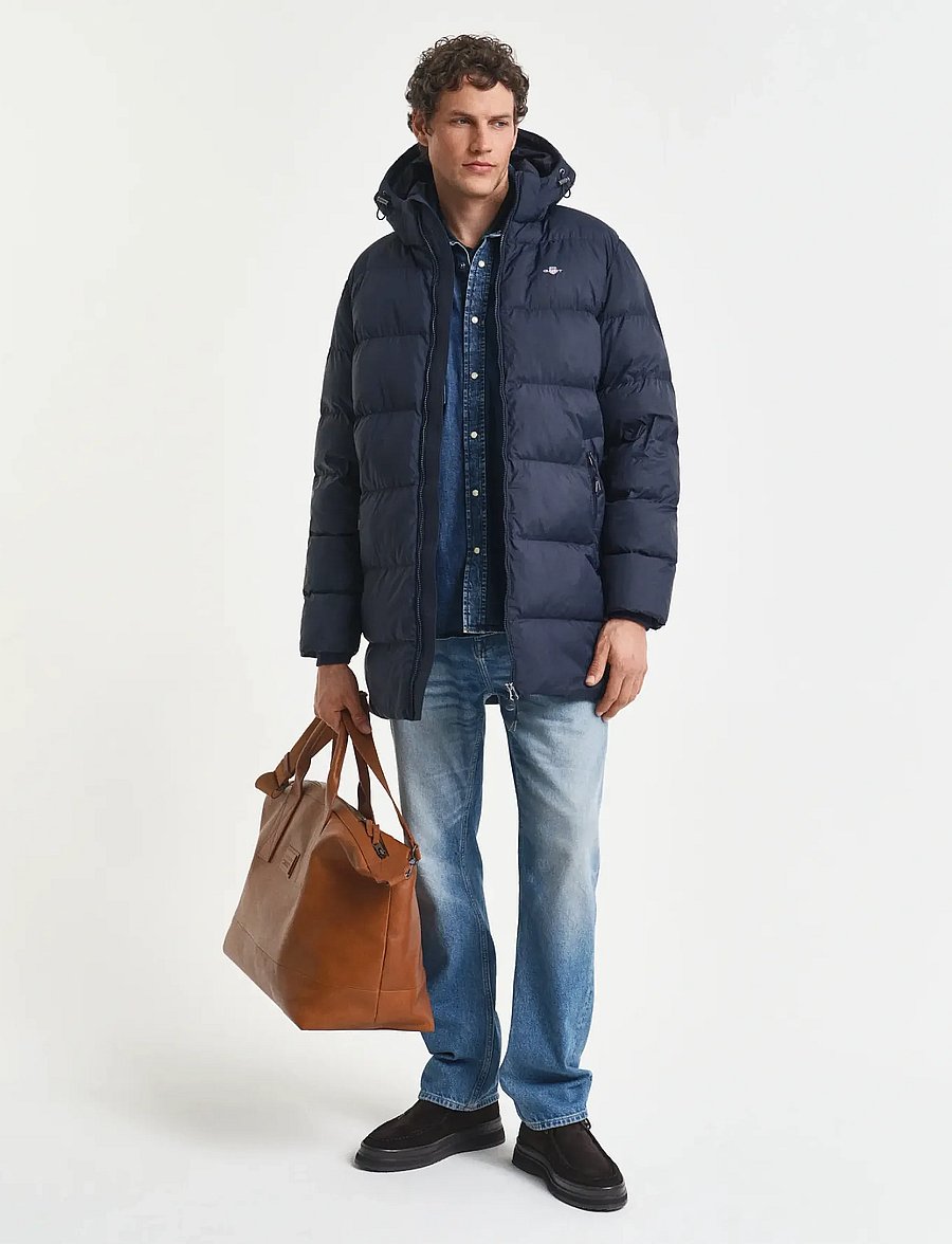 Gant - ACTIVE CLOUD MID LENGTH JKT - gefütterte jacken - evening blue - 2