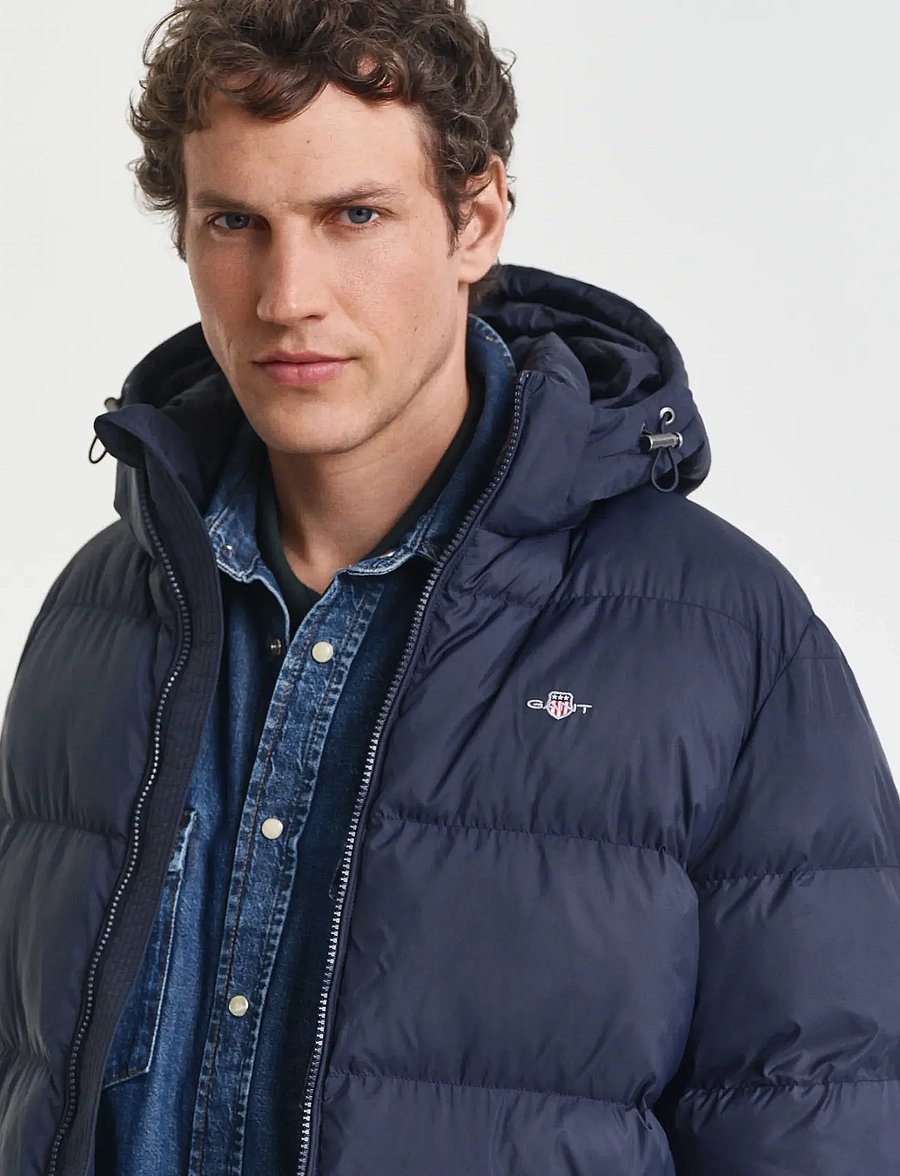 Gant - ACTIVE CLOUD MID LENGTH JKT - gefütterte jacken - evening blue - 5