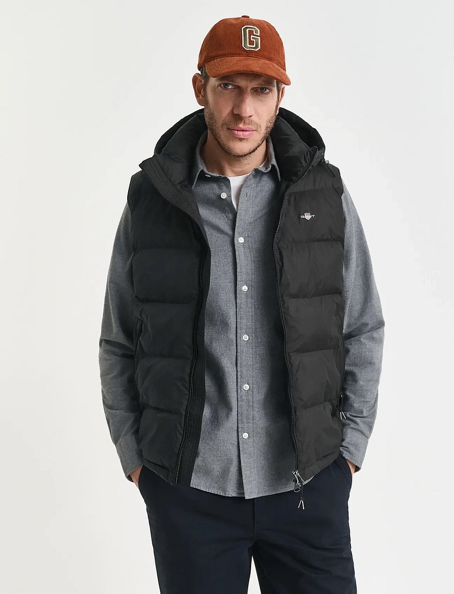 Gant - ACTIVE CLOUD VEST - vestid - black - 3