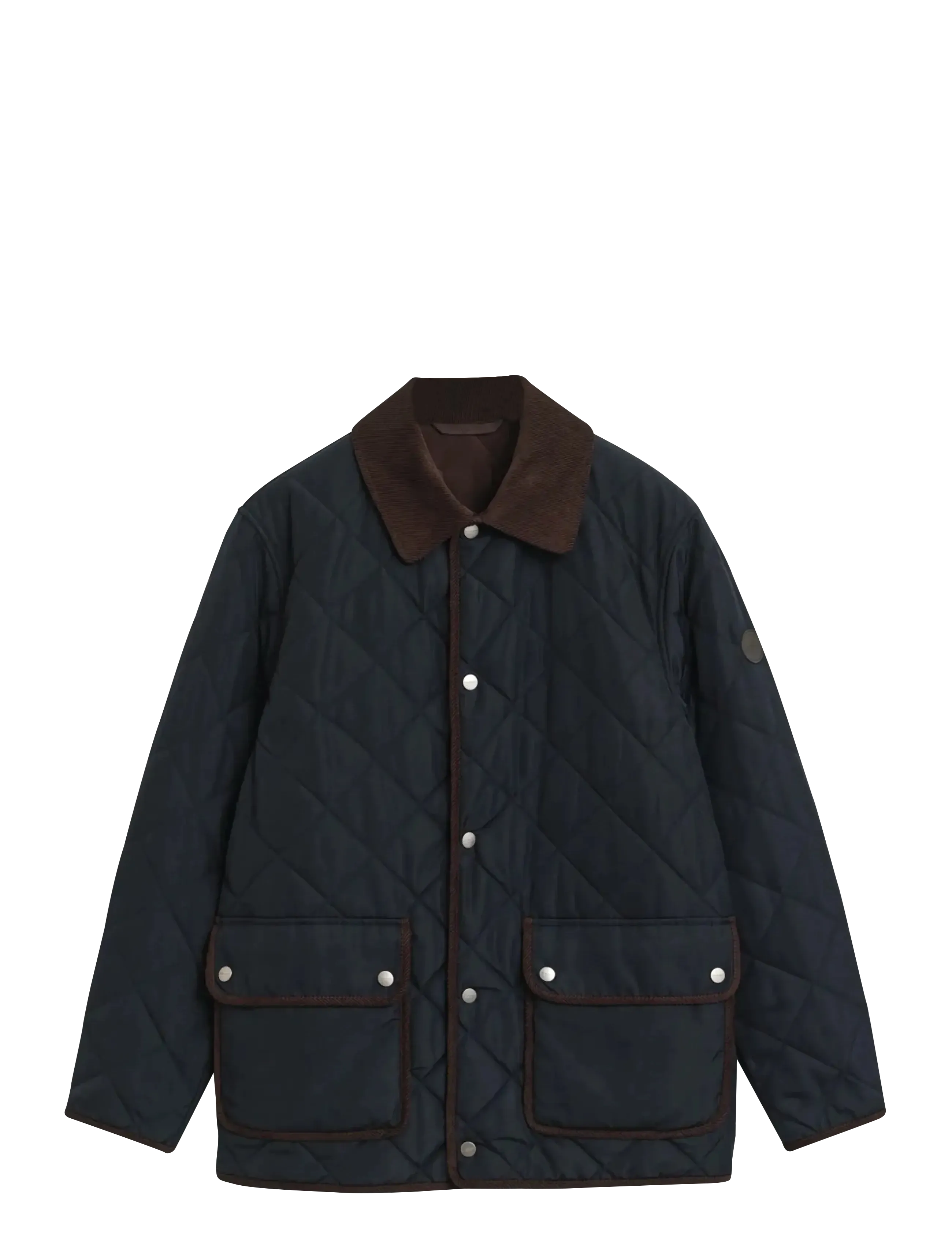 QUILTED FLEECE JACKET - EVENING BLUE